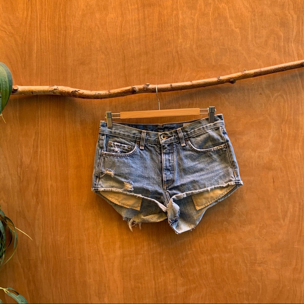 Rag & bone distressed cutoff denim shorts